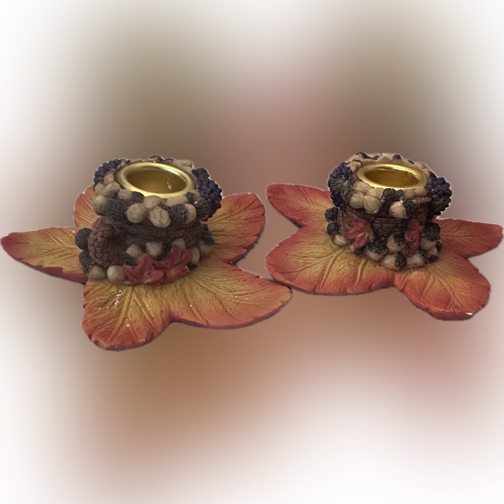 Autumn Leaf Candle Holders